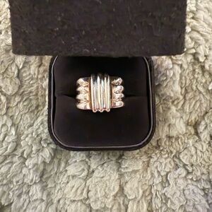 Vintage Rare Bayanihan Modernist Sterling Silver Ring - Size 4